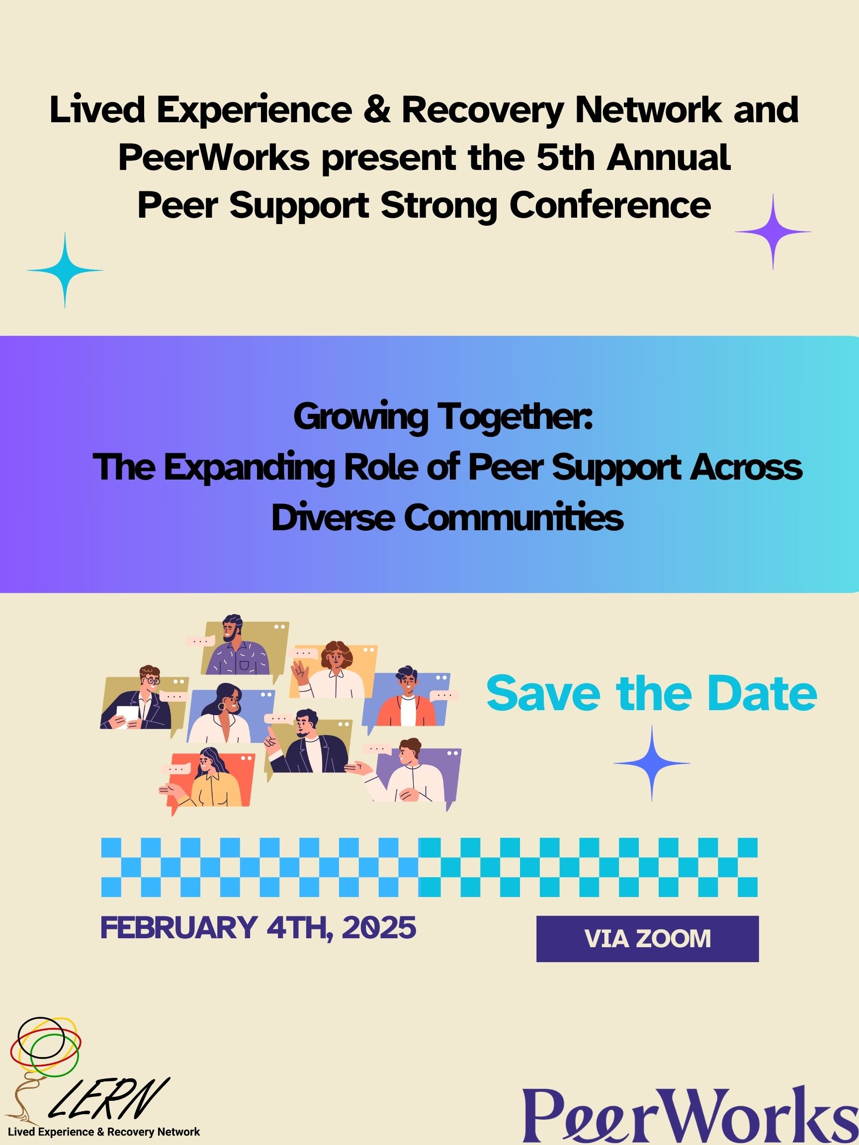 LERN & PeerWorks 5th Annual Virtual Peer Support Strong Conference: Proposal/Presentation Request: Logo